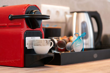 Espresso coffee machine in the house
