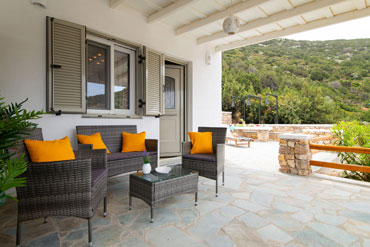 Exterior lounge at Sunset coast house wood