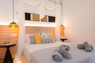 The master bedroom with double bed