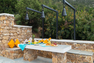 Exterior spaces at Sunset coast house wood