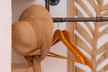 Wardrobe at sunset coast house wood