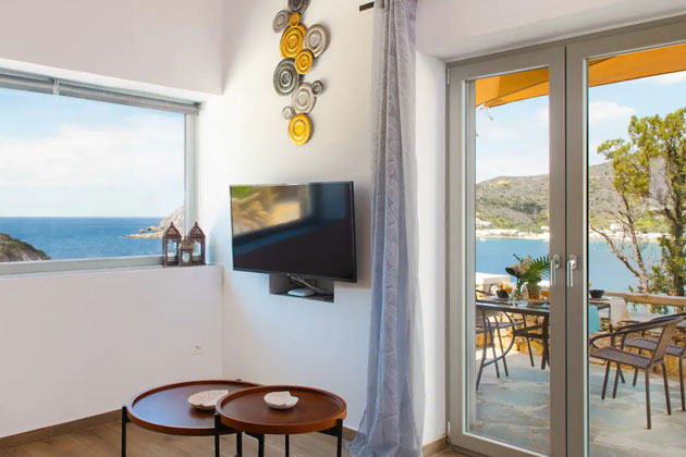 Salon avec vue sur la mer
