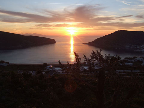Sunset in Vathy of Sifnos